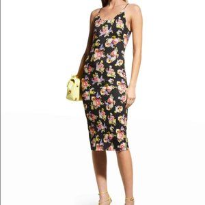 ALICE + OLIVIA Delora Floral-print Stretch Jersey Midi Dress